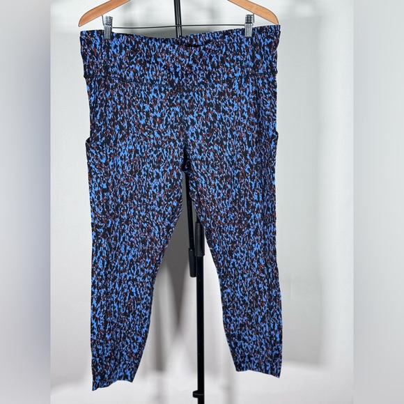 NWOT Lululemon Fast and Free High-Rise Tight 25" Leopard Camo Blue Nile Multi - Picture 1 of 5